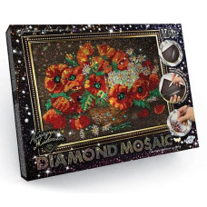 Набір для творчості Danko Toys DIAMOND MOSAIC алмазна мозаїка Маки (DM-01-06)