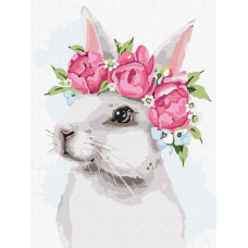 Картина-розмальовка Ідейка за номерами Білий зайчик 30х40 (KHO4257)