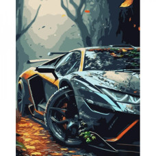 Картина-розмальовка за номерами Strateg Спортивна машина 40х50 (GS1345)