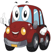 Картина для малювання за номерами Стратег Червона машинка 30х30 (ES066)