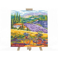 Картина за номерами Danko Toys Лавандові поля 40x40 (KpNe-40*40-02-02)
