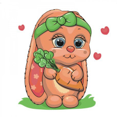 Картина для малювання за номерами Strateg Маленьке зайченя 30х30см (ES023)