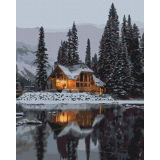 Картина для малювання за номерами Brushme Сніжна ніч 40х50см (BS52498)