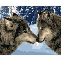 Картина-розмальовка за номерами Strateg Вовки 40х50 (GS1582)
