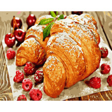 Картина для малювання за номерами Brushme Хрусткі круасани 40х50см (GX34106)