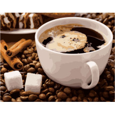 Картина для малювання за номерами Стратег Кава з корицею 40х50см (VA-2657)