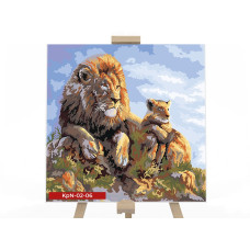 Картина для малювання за номерами Danko Toys Леви 40х40см (KpNe-02-06)