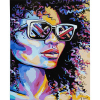 Картина-розмальовка за номерами Strateg Екзотична дівчина 40х50 (SY6872)