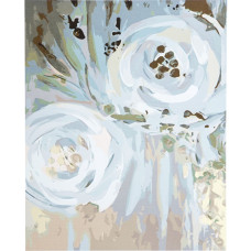 Картина для малювання за номерами Стратег Квіти в золоті 40х50см (SY6392)