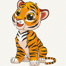 Картина для малювання за номерами Art Craft Тигреня 30х30см (15526-AC)