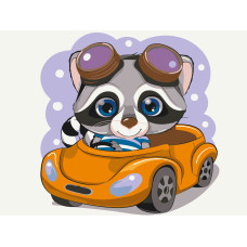 Картина за номерами Brushme Єнотик на віражах 30х40 (KBS0072)