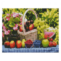 Картина за номерами з алмазною мозаїкою Стратег Фруктовий натюрморт 40х50см (FA40144)