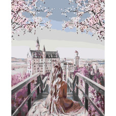 Картина для малювання за номерами Стратег Мріюча дівчина 40х50см (SY6143)