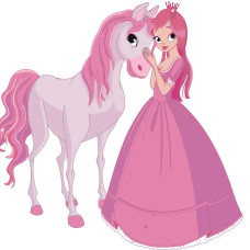 Картина для малювання за номерами Strateg Принцеса з вірним другом 30х30см (ES065)