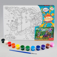 Картина розпис на полотні Danko Toys Богатирі 21х31см (PX-04-05)
