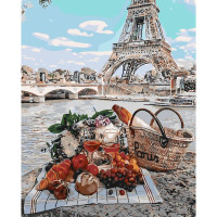 Картина для малювання за номерами Стратег Пікнік під Ейфелевою вежею 40х50см (SY6088)