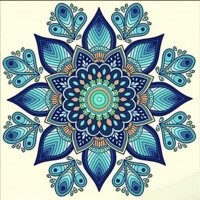 Діамантова мозаїка Strateg за номерами Захоплююча мандала 30х30 (ME13811)