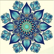 Діамантова мозаїка Strateg за номерами Захоплююча мандала 30х30 (ME13811)