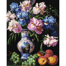 Картина-розмальовка Ideyka за номерами Краса ірисів 40х50 (KHO3288)