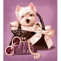 Картина для малювання за номерами Лавка Чудес Модний песик 40х50см (LC20031)