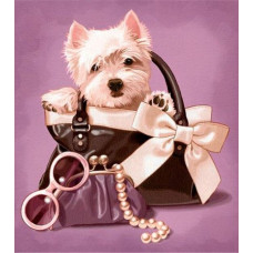 Картина для малювання за номерами Лавка Чудес Модний песик 40х50см (LC20031)