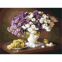 Картина для малювання за номерами Brushme Осінній натюрморт із квітами 40х50см (H687)