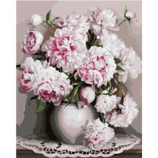 Картина для малювання за номерами Стратег Букет піонів 50х40см (VA-0595)