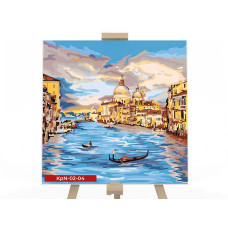 Картина для малювання за номерами Danko Toys На гандолі 40х40см (KpNe-02-04)