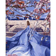 Картина за номерами Brushme Красуня в сакурах 40х50 (BS52711)