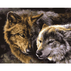 Картина для малювання за номерами Стратег Вовки 40х50см (VA-2622)