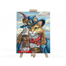 Картина для малювання за номерами Danko Toys Кіт у чоботях 30x40 (KpN-03-10)