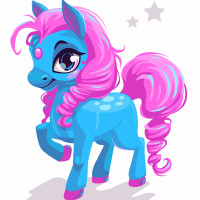 Картина-розмальовка Strateg за номерами з лаком Веселий поні 30х30 (ES-0832)