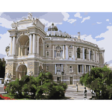 Картина розмальовка Strateg за номерами Перлина Одеси з лаком 30х40 (SS-6592)