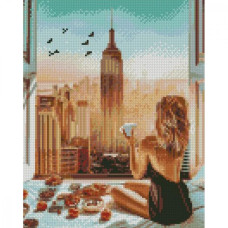 Картина за номерами з алмазною мозаїкою Стратег Чудовий ранок 40х30см (HX427)