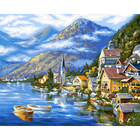 Картина розфарбовування за номерами Danko Toys Гальштат 40х50 (KpNe-01-01)