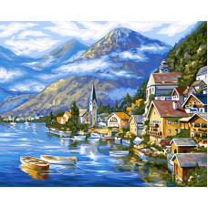 Картина розфарбовування за номерами Danko Toys Гальштат 40х50 (KpNe-01-01)