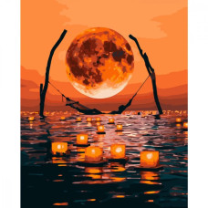 Картина для малювання за номерами Стратег Свічки та місяць 40x50 (VA-1818)