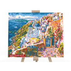Картина для малювання за номерами Danko Toys Санторіні 50x40 (KpNe-40*50-02-10)