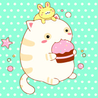 Картина розмальовка Strateg за номерами Кіт з кроликом 20x20 (HH7134)