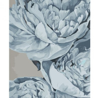 Картина для малювання за номерами Стратег Блакитні півонії 40х50см (VA-3122)
