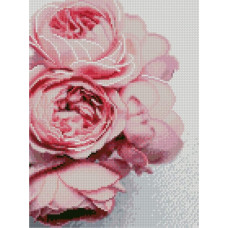 Картина за номерами з алмазною мозаїкою Стратег Пудрові півонії 30х40см (HX179)