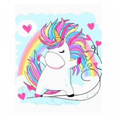 Картина для малювання за номерами Стратег Веселий єдиноріг 30х40см (SV-0098)