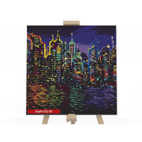 Картина для малювання за номерами Danko Toys Нічне місто 40х40см (KpNe-02-01)