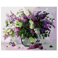 Картина для малювання за номерами Стратег Бузковий букет 40х50см (VA-0614)