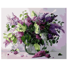 Картина для малювання за номерами Стратег Бузковий букет 40х50см (VA-0614)