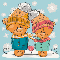 Картина для малювання за номерами Art Craft Милі ведмежата 30х30см (15547-AC)