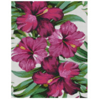 Картина за номерами з алмазною мозаїкою Стратег Фіолетовий гібіскус 40х50см (FA0037)