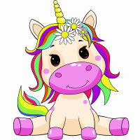 Картина-розмальовка Strateg за номерами з лаком Єдиноріжка 30х30 (ES-0846)