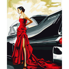 Картина для малювання за номерами Brushme Розкішна жінка 40х50см (H684)