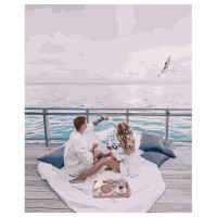 Картина для малювання за номерами Стратег Пікнік біля моря 40х50см (VA-1540)